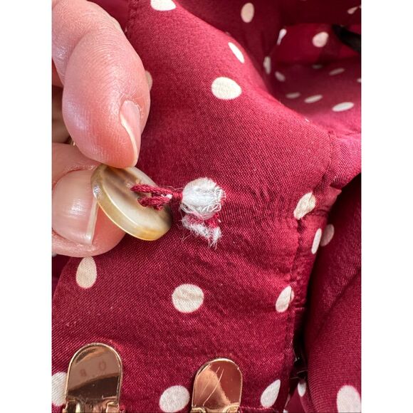 Zimmerman Polka Dot Wide Leg Pants in Maroon Size 0 - Picture 8 of 11